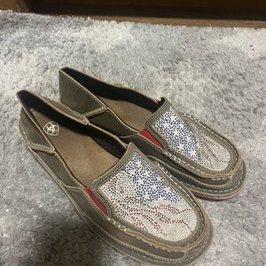 Ariat cruisers bedazzled American flag size 9